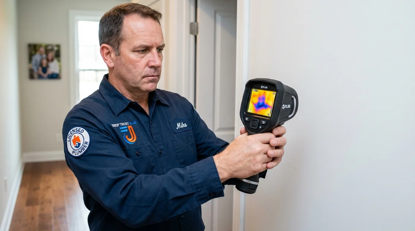 Thermal imaging leak detection by Johns Plumbing LLC in Wyncote